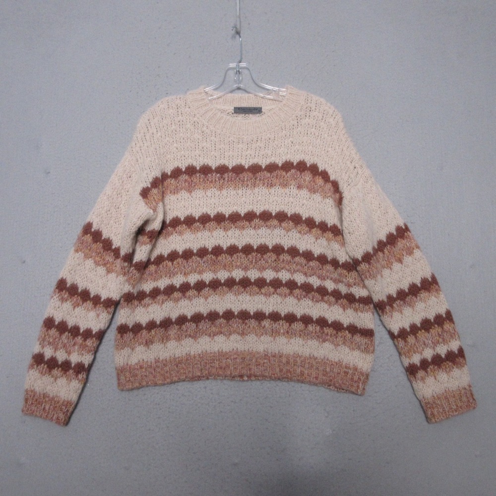 Elsamanda Sweater Medium Italy Alpaca Wool Mohair Blend Cozy Comfort Soft Stripe
